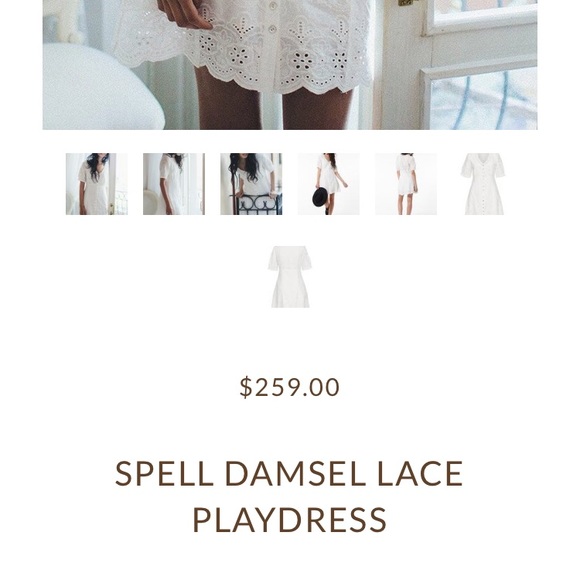🆕 Spell Damsel White Lace Playdress - Picture 5 of 8